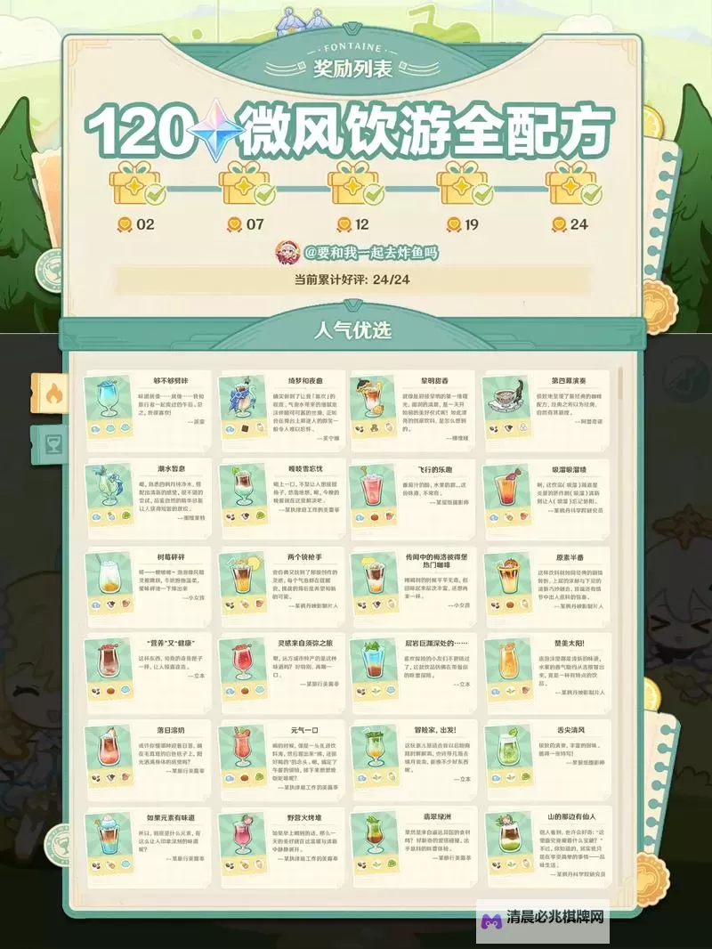 《原神》1.2版本新增食谱及声望食谱整理图1