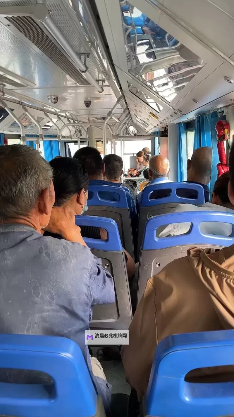 在公交车最后一排被多人挤坐的尴尬瞬间图2