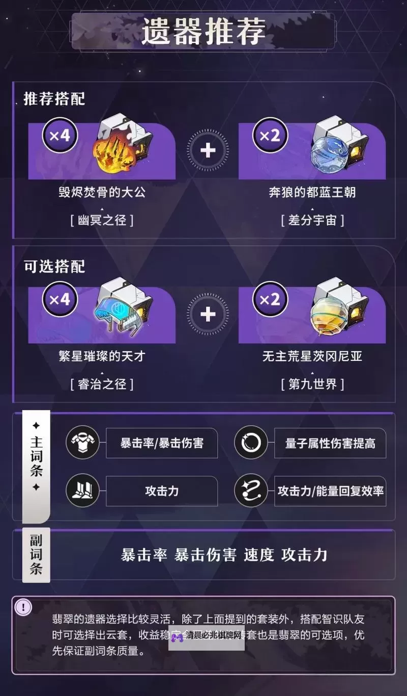 《崩坏星穹铁道》翡翠养成材料一览图1