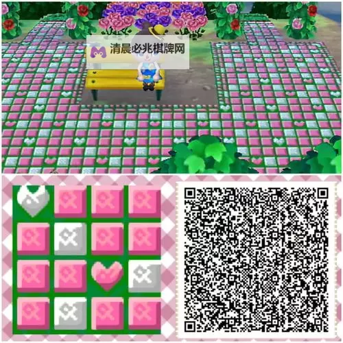 《动物森友会》多彩地砖Code码与运用实例图1