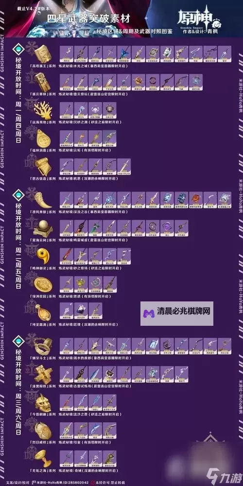 《原神》4.2全角色武器推荐汇总图1