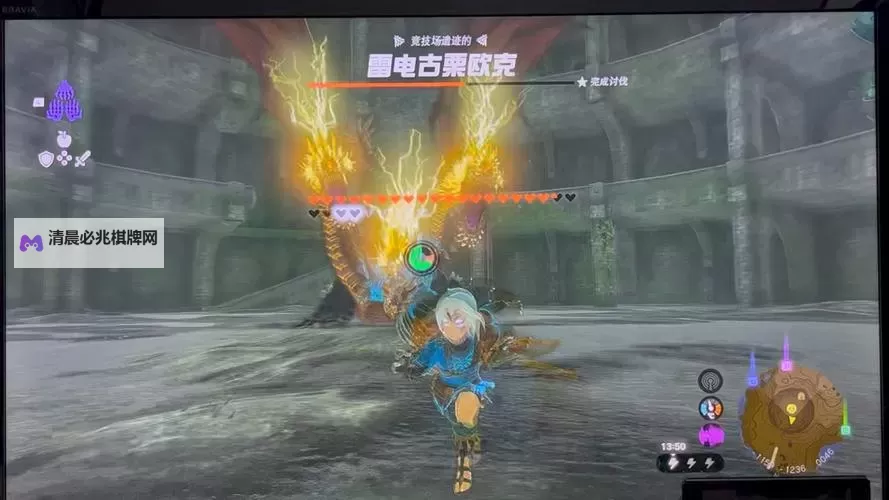 《塞尔达传说王国之泪》竞技场雷电古栗欧克打法心得 雷电三头龙怎么打图1